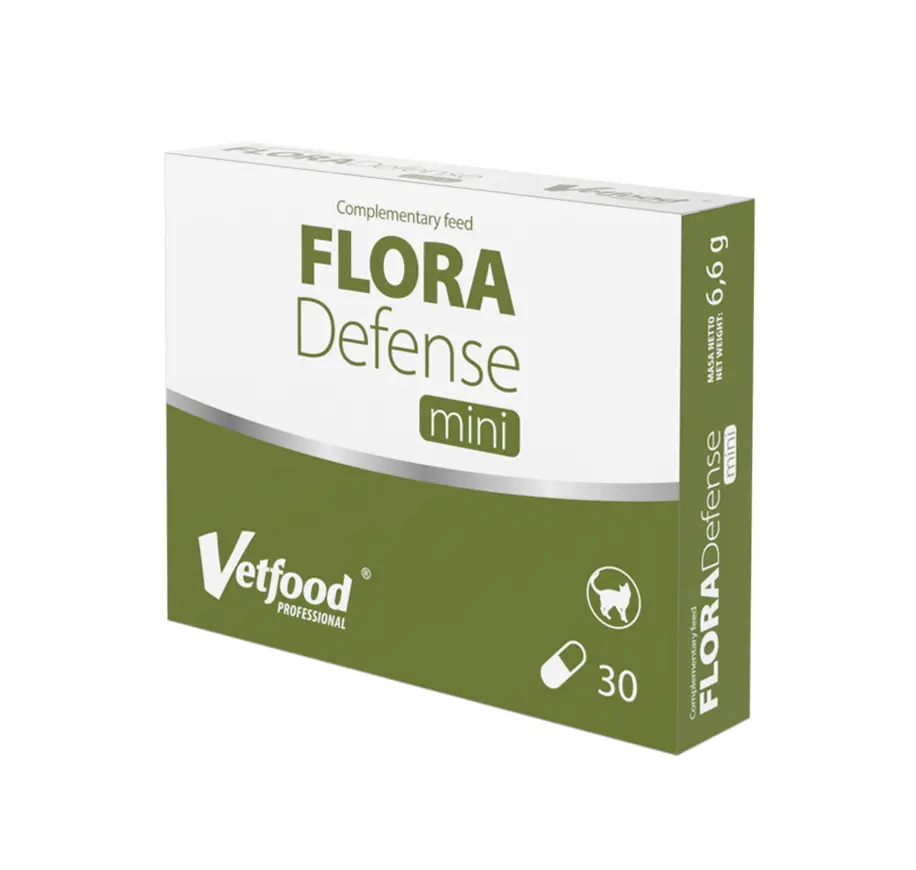 Supliment gastrointestinal, VetFood, Flora Defense Mini, 30 capsule