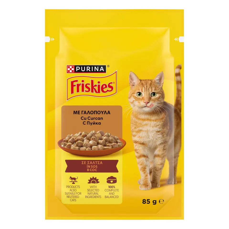 FRISKIES Adult Cat, Turkey, 85 g