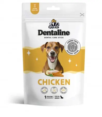 Recompnese pentru caini, Pet s Dessert Dentaline Sticks pentru Igiena Dentara cu Pui