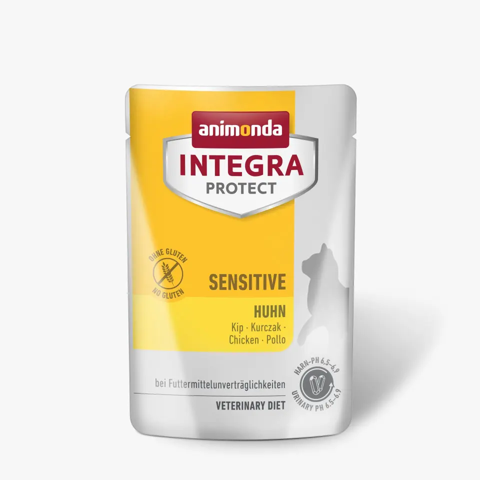 Hrana umeda pentru pisici, Integra Protect Sensitive, cu pui, Pachet 24 X 85 gr
