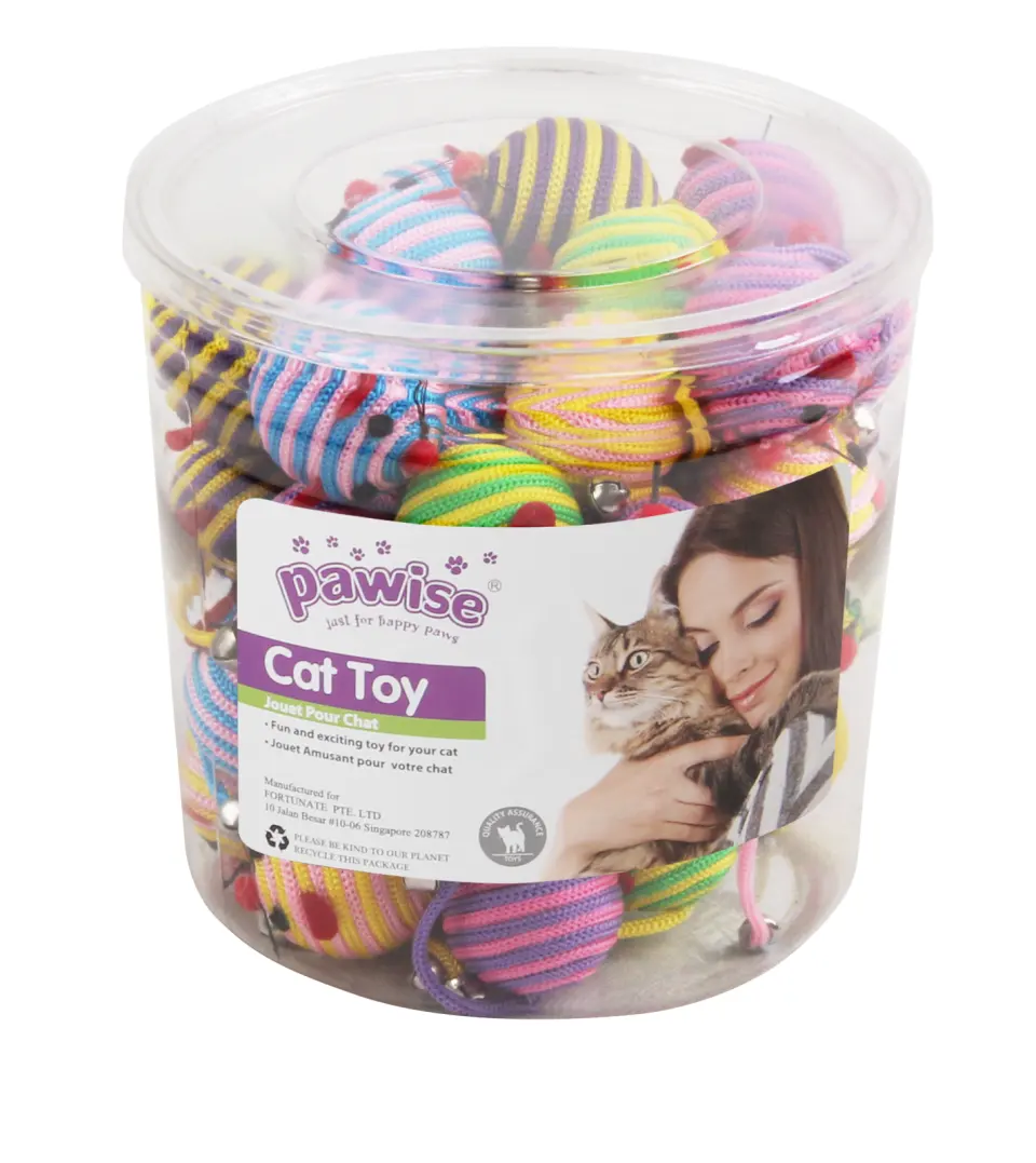 Pawise Rope Ball Mouse Set de 48 Buc