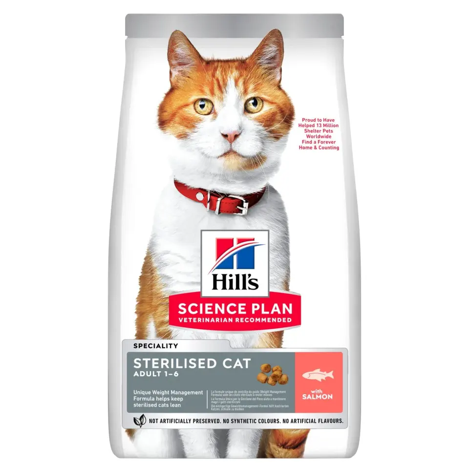 Hrana uscata pentru pisici Hill s SP Sterilised Adult cu somon 1,5 kg