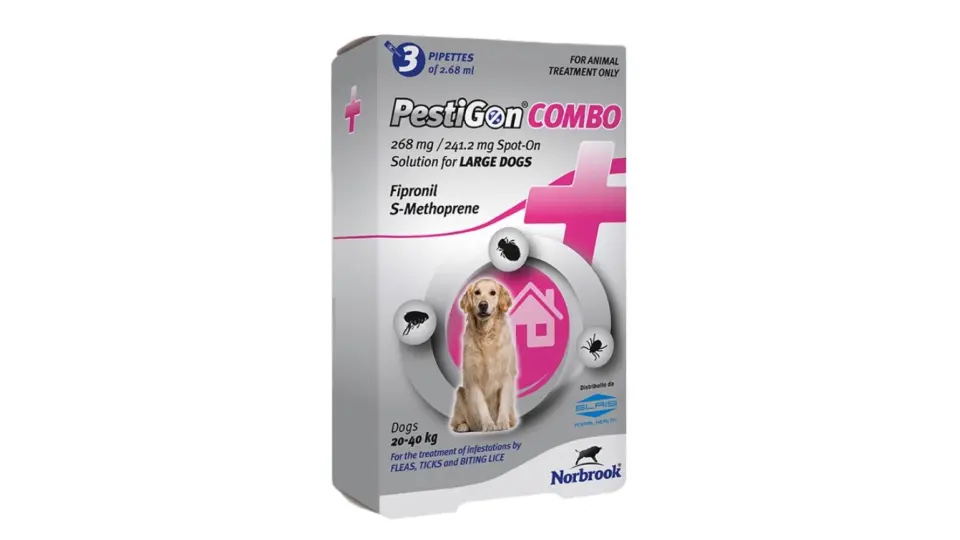 Antiparazitar caini Pestigon Combo L (20-40 kg), 3 pipete