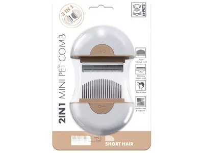 Pieptan mini pentru blana scurta (beige)10121199
