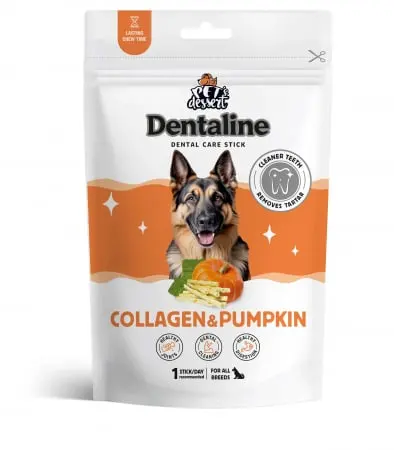Recompnese pentru caini, Pet s Dessert Dentaline Sticks pentru Igiena Dentara cu Colagen si Dovleac
