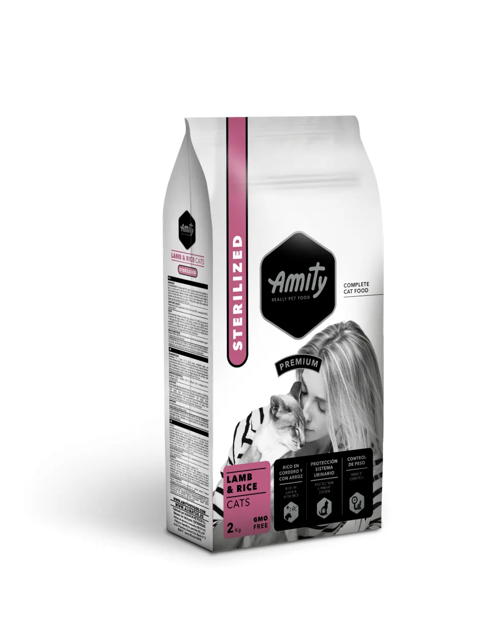 Hrana Uscata Pisici, Amity Premium Cats, Adult Sterilised, Miel si Orez, 2 kg