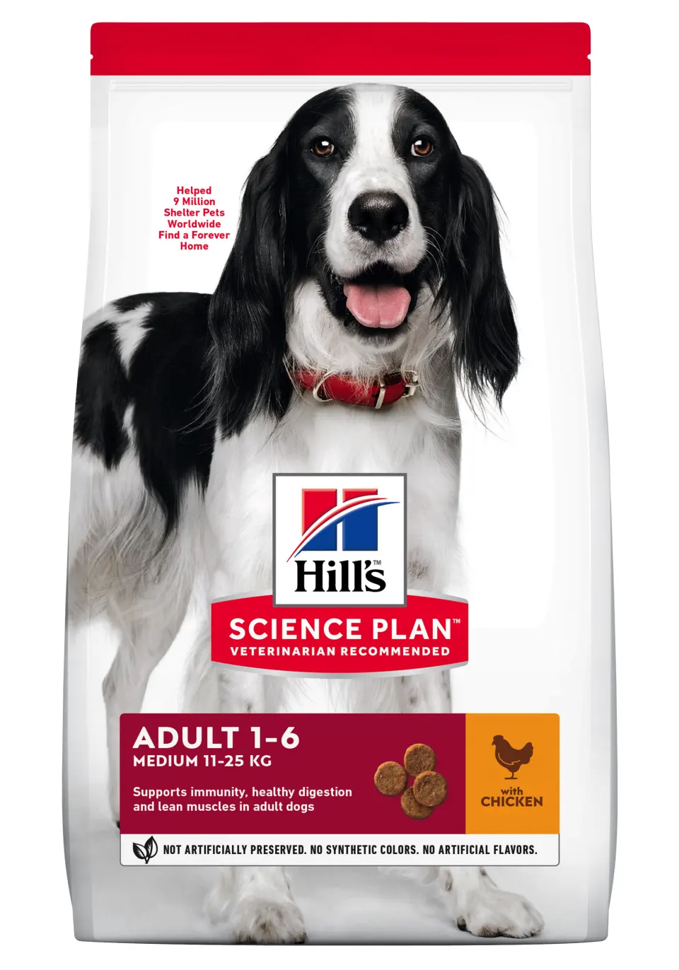 Hrana uscata caini, Hill's Science Plan Canine Adult Medium Chicken, 2.5 kg