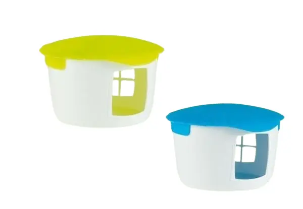 Casuta pentru Rozatoare, Plastic, 16x15x10 cm, diverse culori, 40331070
