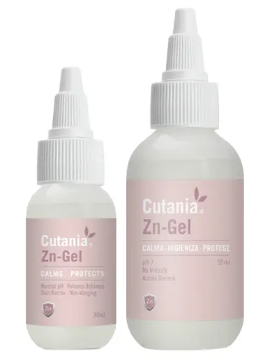Formula dermatologica sub forma de gel, cu pH neutru, efect calmant si dezinfectant CUTANIA Zn-Gel, VetNova, 30ml