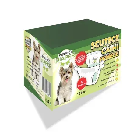 Scutece pentru caini femele Perfect Diaper S 12 buc pachet