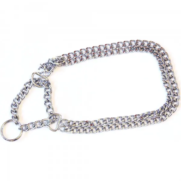 Zgarda caini, metalica, strangulanta, lungime 35 cm, grosime zale 2,5 mm