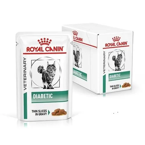 ROYAL CANIN Diabetic, dieta veterinara, plic hrana umeda pisici, diabet, (in sos), 12x85 g