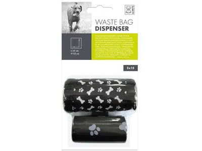 Saci menajeri, cu suport moale din material textil, M-PETS, 23x35 cm, 2x15 saci