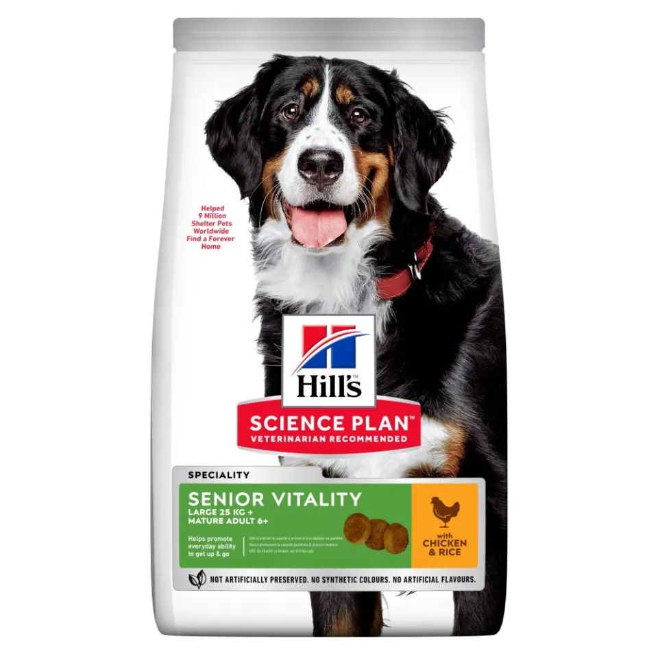 HILLS SP CANINE SENIOR VITALITY LB CHK, hrana uscata pentru caini seniori de talie mare, cu pui, 14 KG