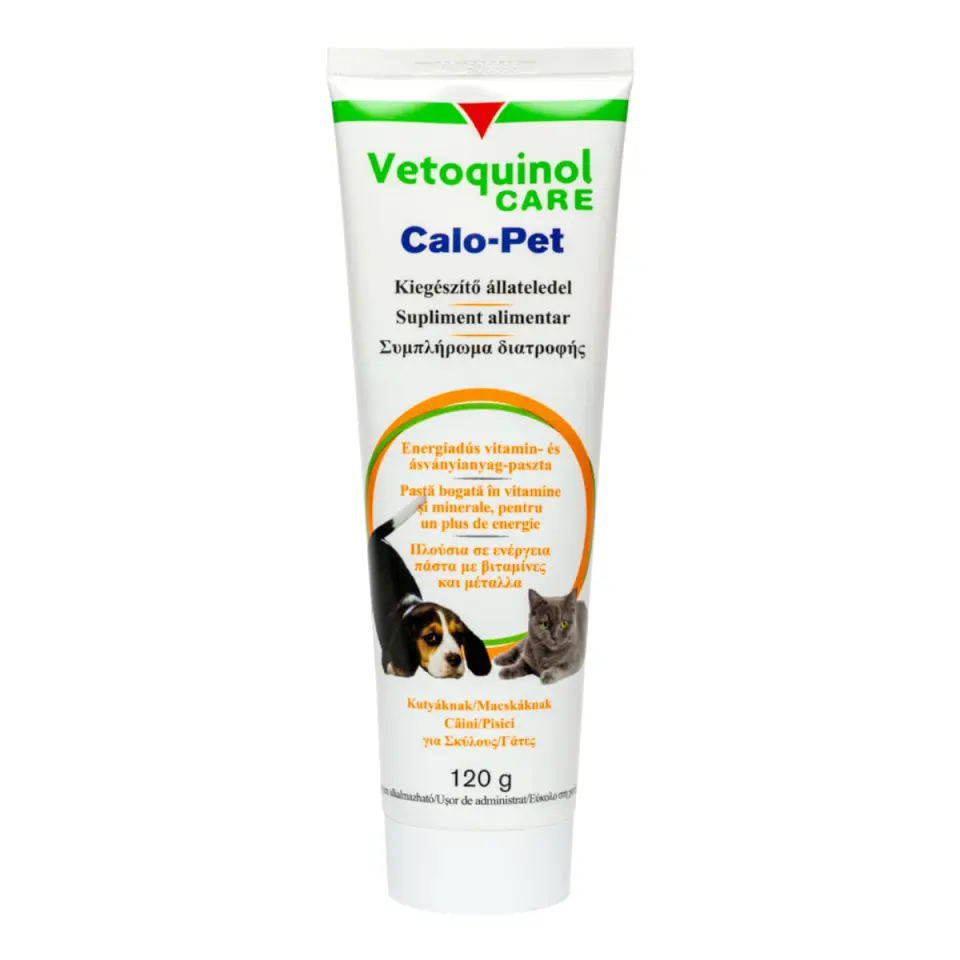 VETOQUINOL Calo-Pet, multivitamine convalescență câini, gel VETOQUINOL Calo-Pet, XS-M, multivitamine convalescență câini și pisici, flacon, 120g gel