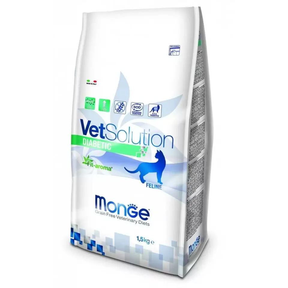 Dieta veterinara pisici, Monge VetSolution Diabetic, 1.5 kg
