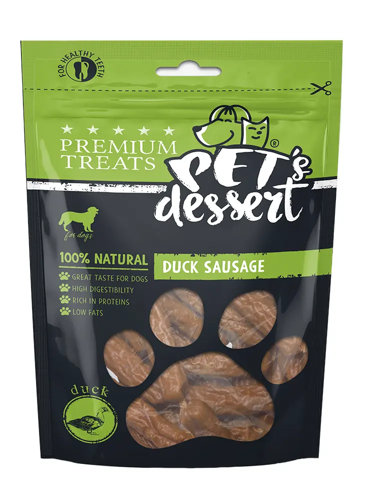 Pet's Dessert Dog Dog Duck Sausage, 80 g