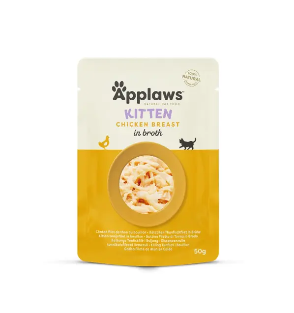 Applaws Kitten Chicken Breast in Broth, plic, 50 g
