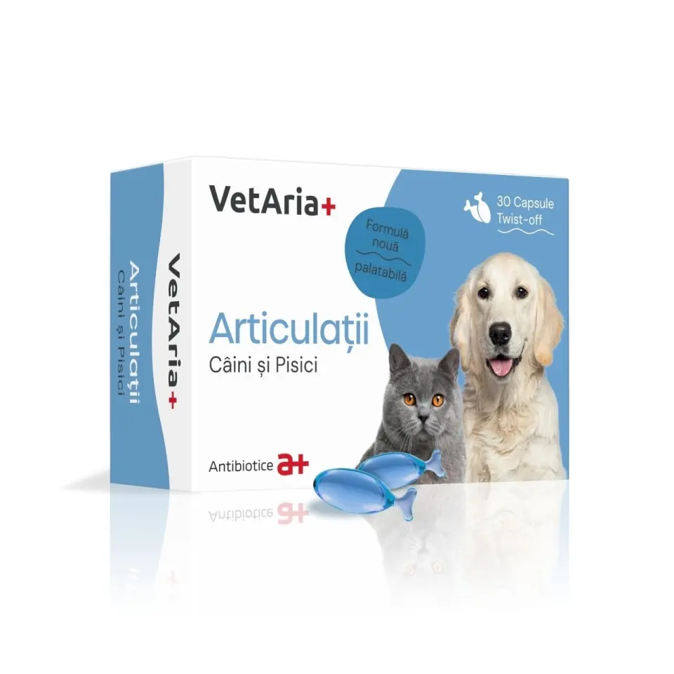 VetAria+ Articulatii, 30 capsule Twist-Off