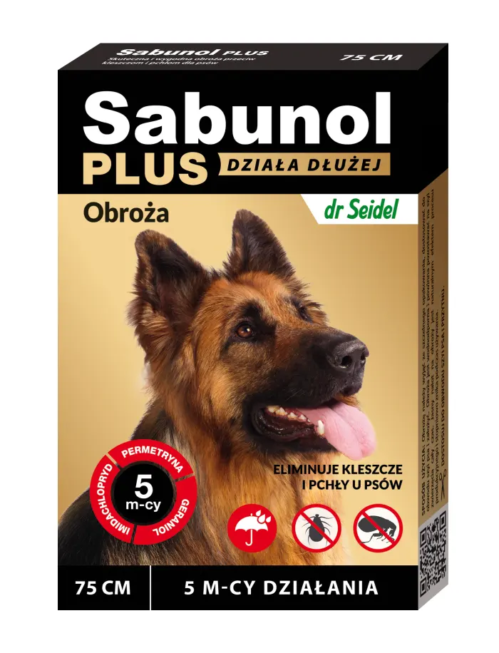 Sabunol PLUS, Zgarda Antiparazitara Caini 26-50 kg (75cm)