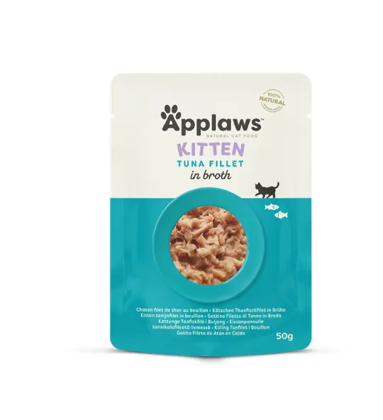 Applaws Kitten Tuna Fillet in Broth, plic, 50 g