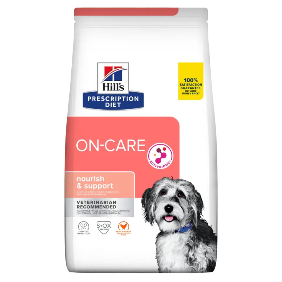 HILL'S Prescription Diet On - Care, XS-XL, Pui, dietă veterinară, hrană uscată câini, convalescență, 4kg