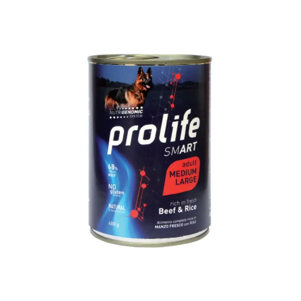 Hrana umeda caini, Prolife Adult Medium & Large Smart, Vita & Orez, 400 g