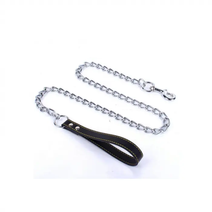 Lesa pentru caini cu lant metalic 2 mm x 110 cm
