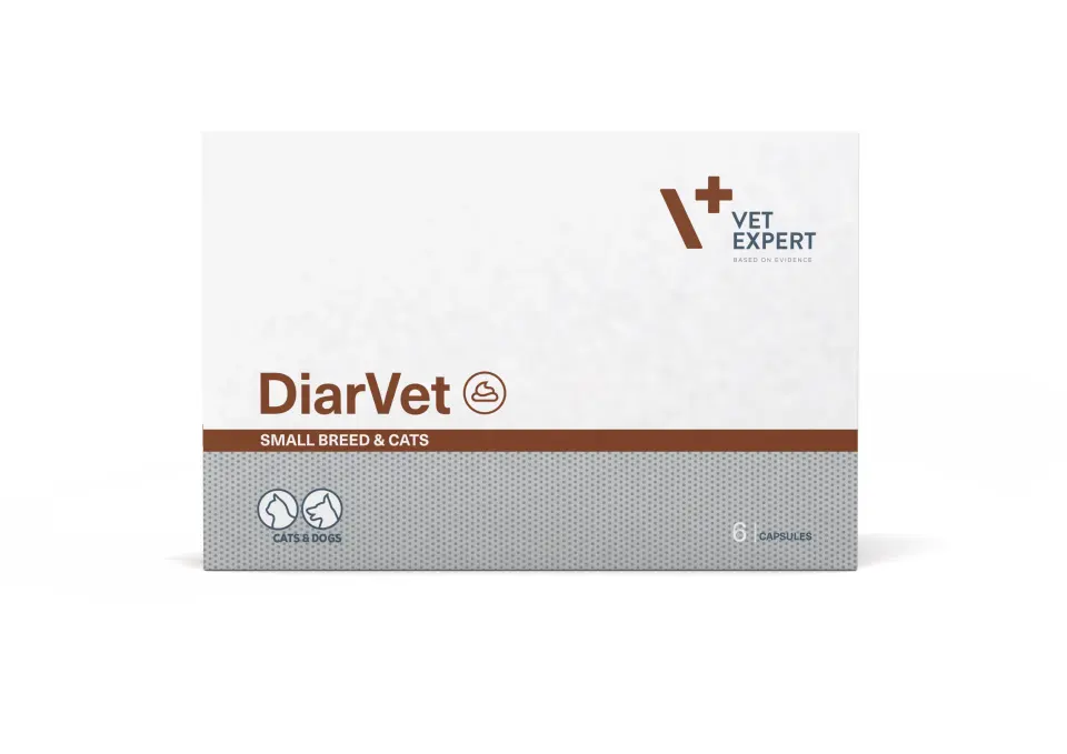 Supliment pentru caini si pisici cu diaree Vet Expert DiarVet Twist-Off, 6 capsule