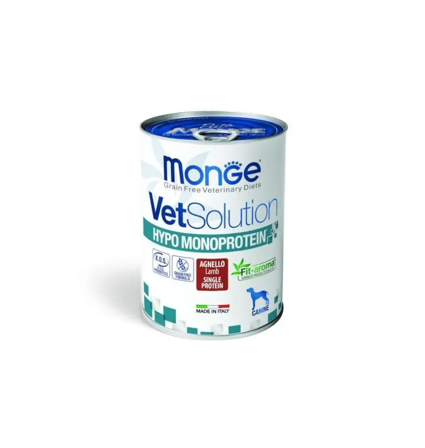 Dieta veterinara caini, Monge VetSolution Hypo-Monoprotein, Miel, 400 g