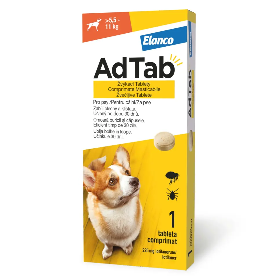 ADTAB, deparazitare externă câini, comprimate masticabile