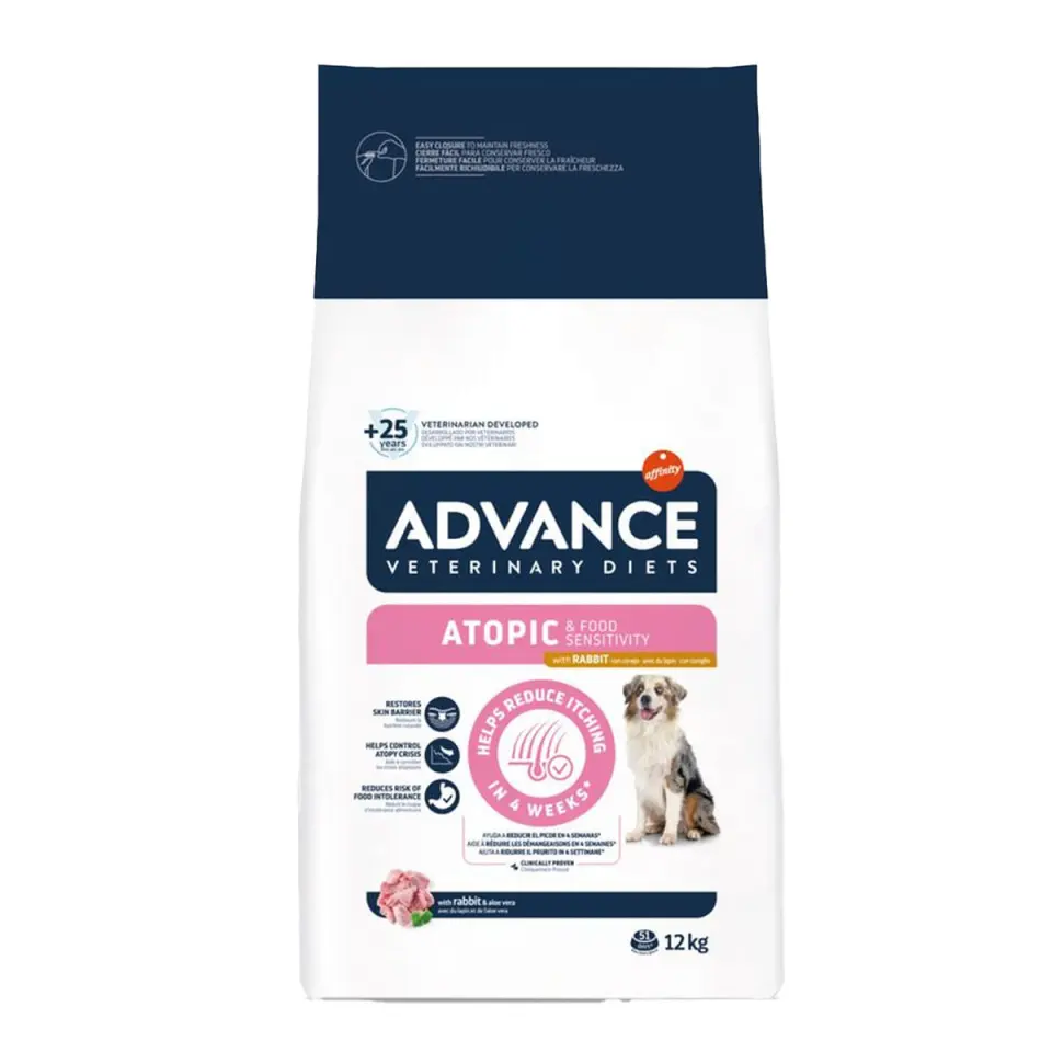 ADVANCE Veterinary Diets Dog Atopic Care, Iepure, dietă veterinară, hrană uscată câini, afecțiuni dermatologice