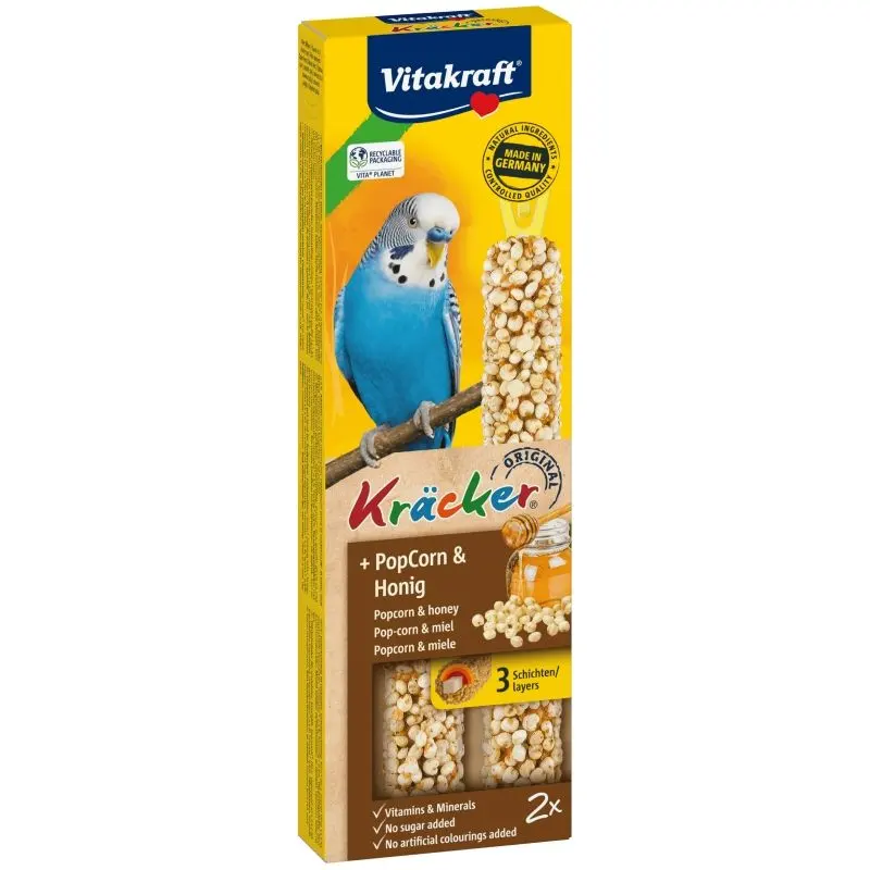 Baton Perusi Vitakraft Popcorn/ Miere, 2 buc