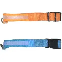 Zgarda caini cu leduri luminoase, rosie, rezistenta la rupere, 33-47 cm