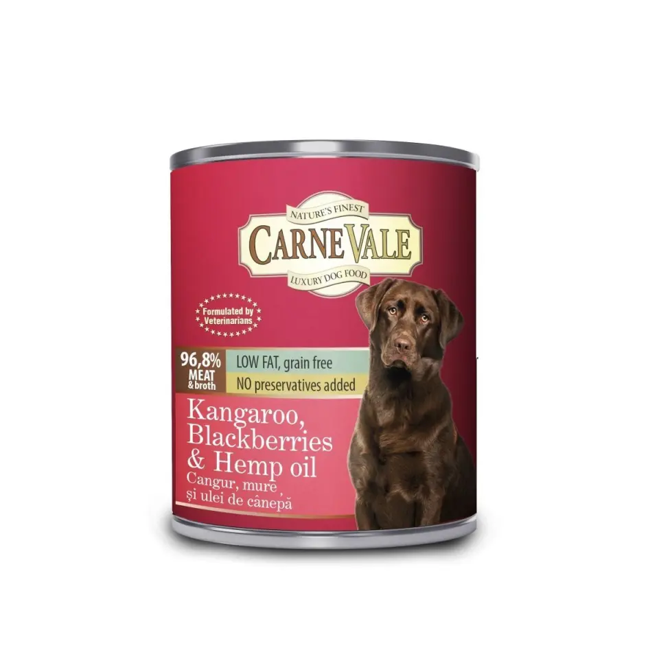 Hrana umeda caini, Carnevale Cangur, Mure & Ulei de Canepa, 800 g