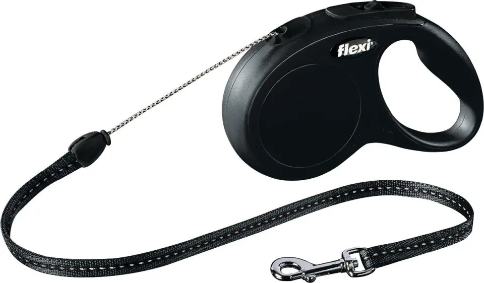 Lesa Flexi Snur Classic S 5 m /12 kg Negru 11781