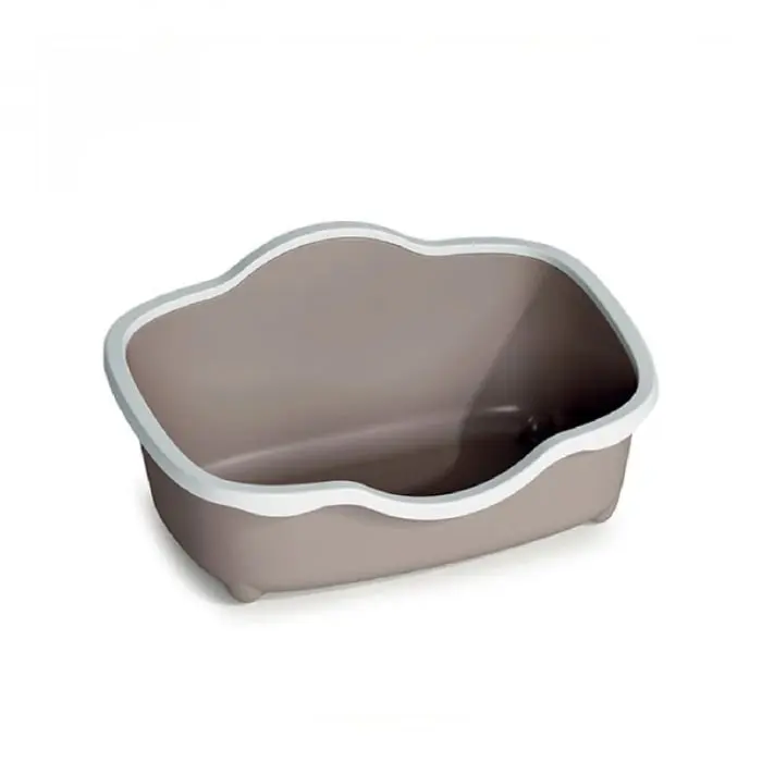 Litiera fara acoperis Stefanplast Chic Alb Crem 56 x 38,5 x 26 cm