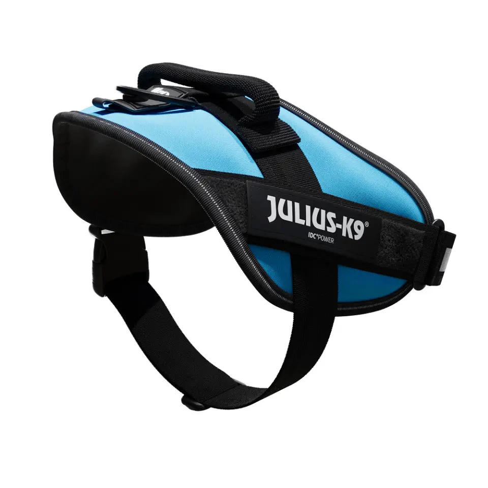 Ham JK9 IDC Power, aquamarine, respirabil, elemente reflectorizante, circumferința piept 58-76 cm, pentru câini cu greutate de 14-25 kg