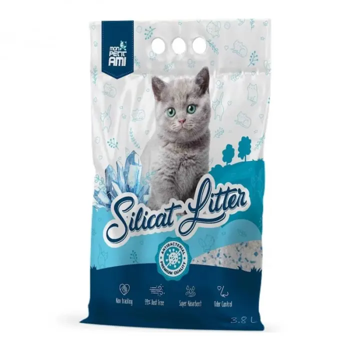 Asternut igienic pentru pisici Mon Petit Ami Silicat Antibacterian 3,8L