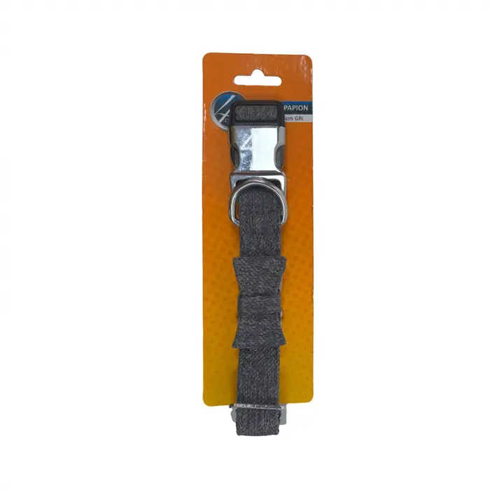 Zgarda papion pentru caini 4Dog Gri 2,5 x 40 x 55 cm
