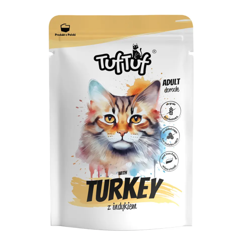 TUF TUF CAT- Hrana umeda CURCAN - plic 100G