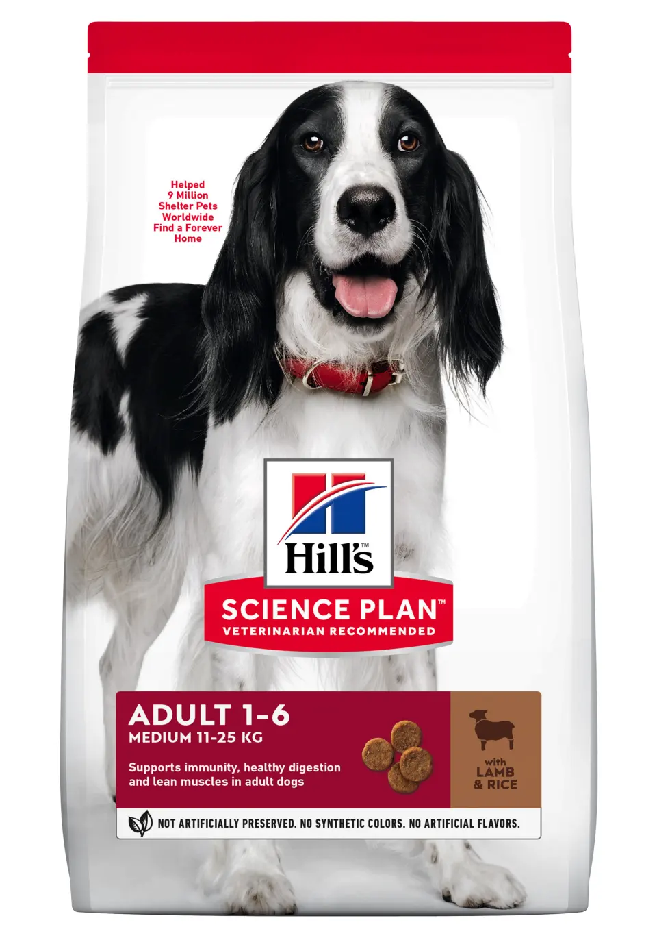 Hrana uscata caini, Hill's Science Plan Canine Adult Medium Lamb and Rice, 2.5 kg
