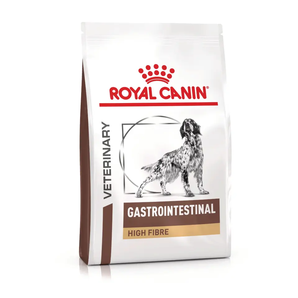 ROYAL CANIN VD Gastrointestinal High Fibre, XS-XL, dietă veterinară, hrană uscată câini, sistem digestiv, 7.5kg