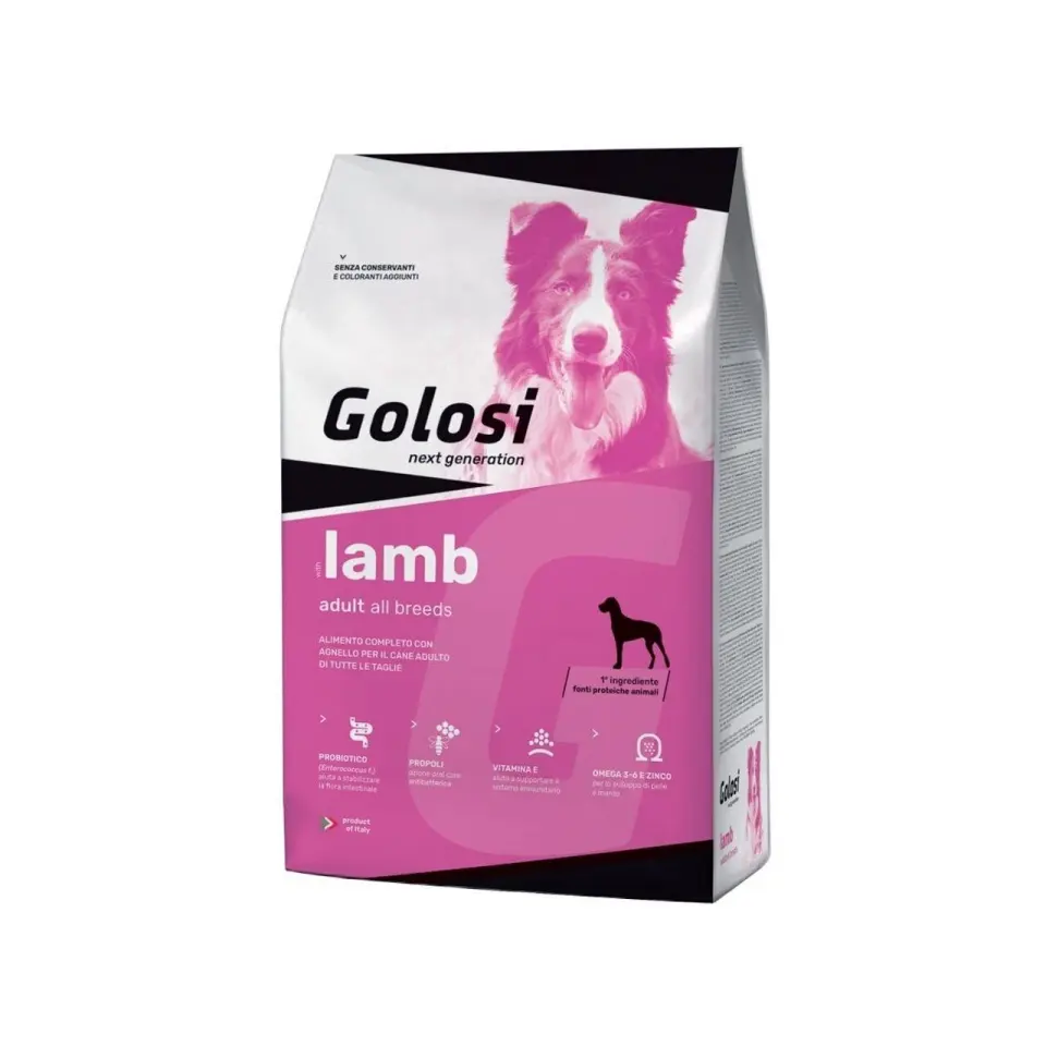 Hrana uscata premium caini, Golosi Dog Lamb Adult All Breeds, 12 kg