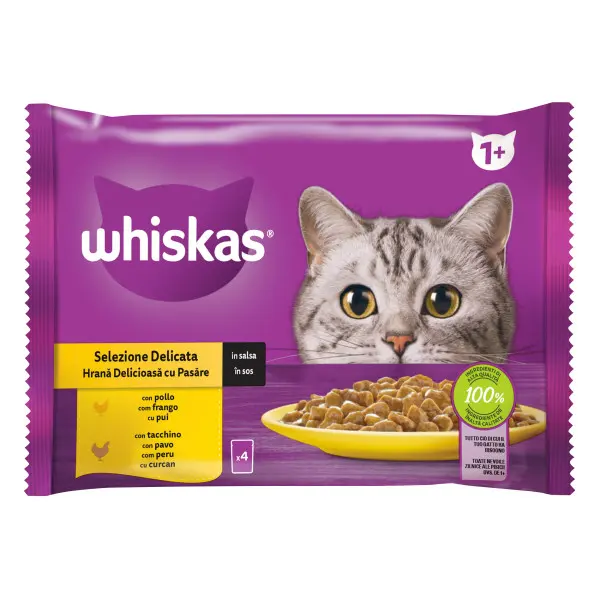 Whiskas Plic Selectii Pasare In Sos 4x85 G
