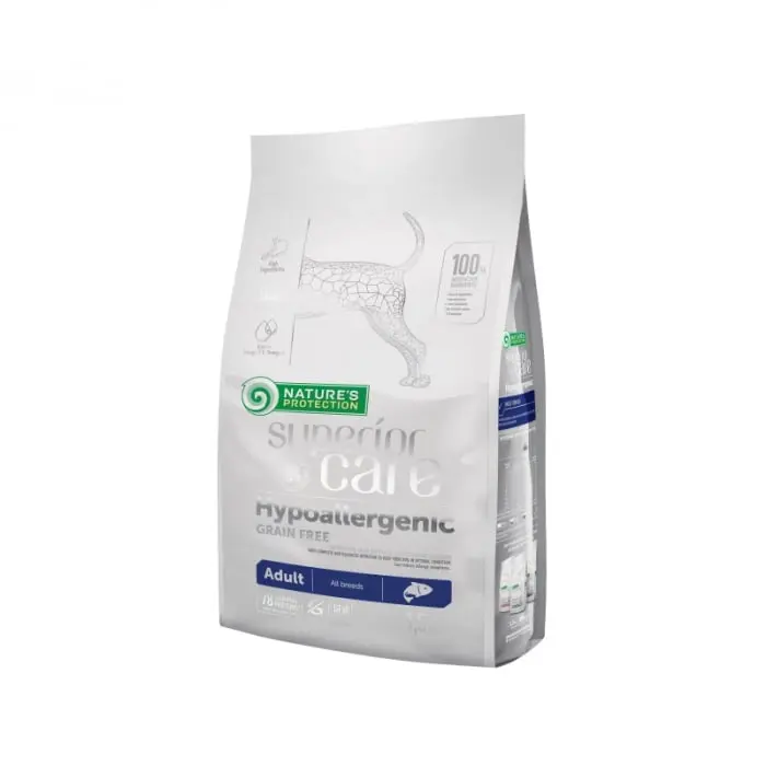 Hrana uscata hipoalergenica pentru caini Nature s Protection Superior Care, cu somon, 10 kg