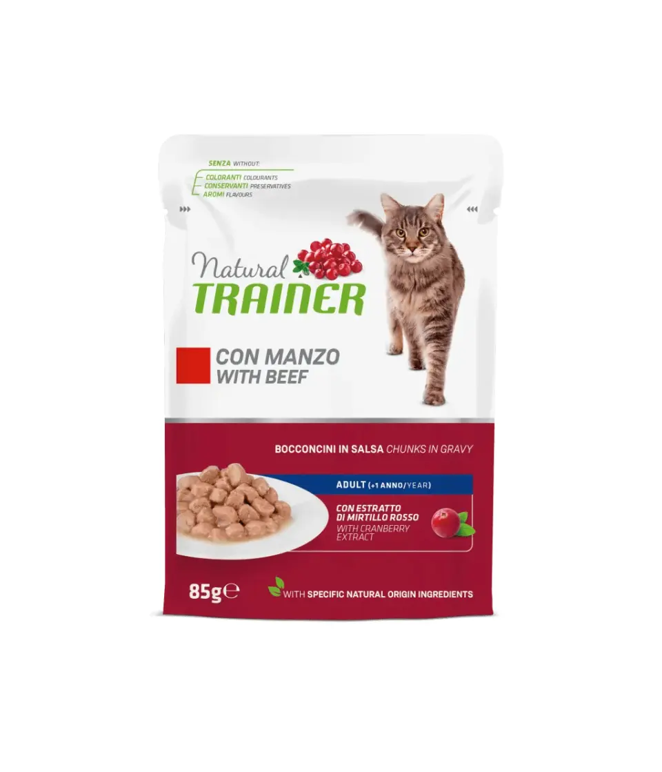 Hrana Umeda Pisici, Natural Trainer, Vita in Sos, 85 g