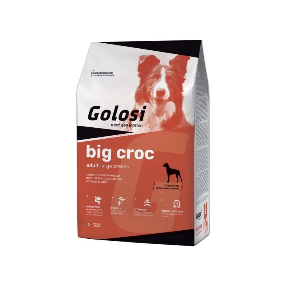 Hrana uscata premium caini, Golosi Dog Big Croc Adult Large Breeds, 12 kg