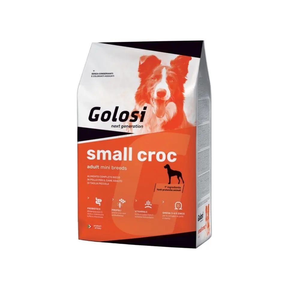 Hrana uscata premium caini, Golosi Dog Small Croc Adult Mini Breeds, 7.5 kg