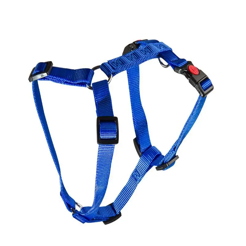 Ham ajustabil, albastru, rezistent, cu catarama de siguranta, 30-50 cm x 15 mm
